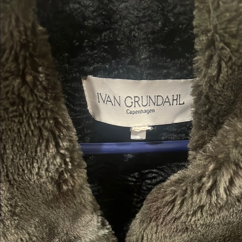 Ivan Grundahl Black Faux Fur Trim Jacket - Picture 2 of 6